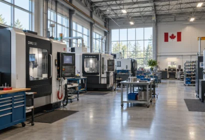 warehouse with hightech equipment in Canada